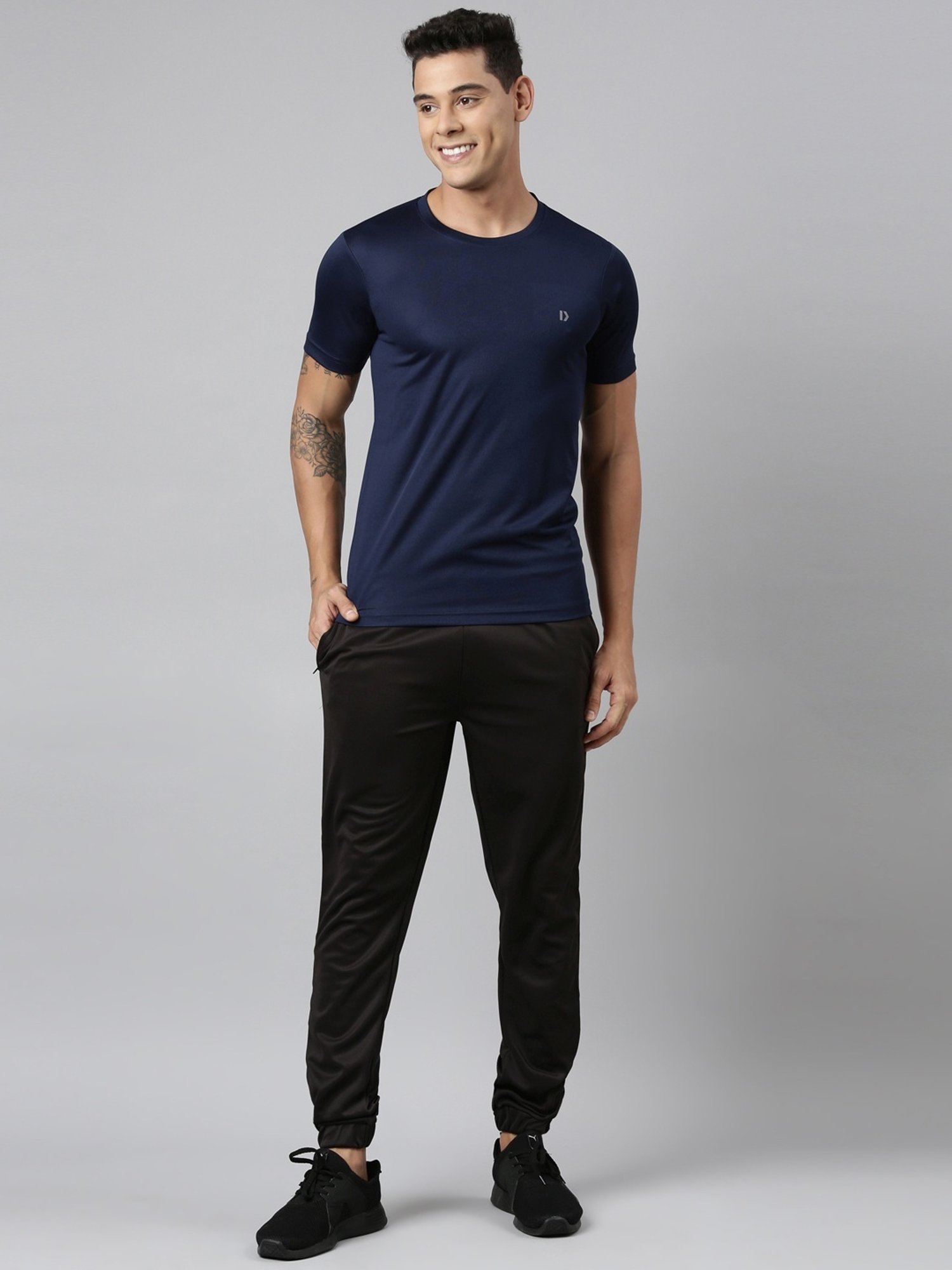 Dixcy Scott Originals Zed Black Cotton Regular Fit Sports Joggers