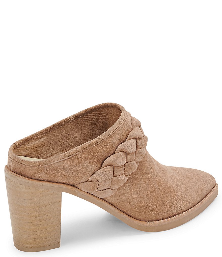 Dolce Vita Serla Braided Strap Suede Shootie Mules