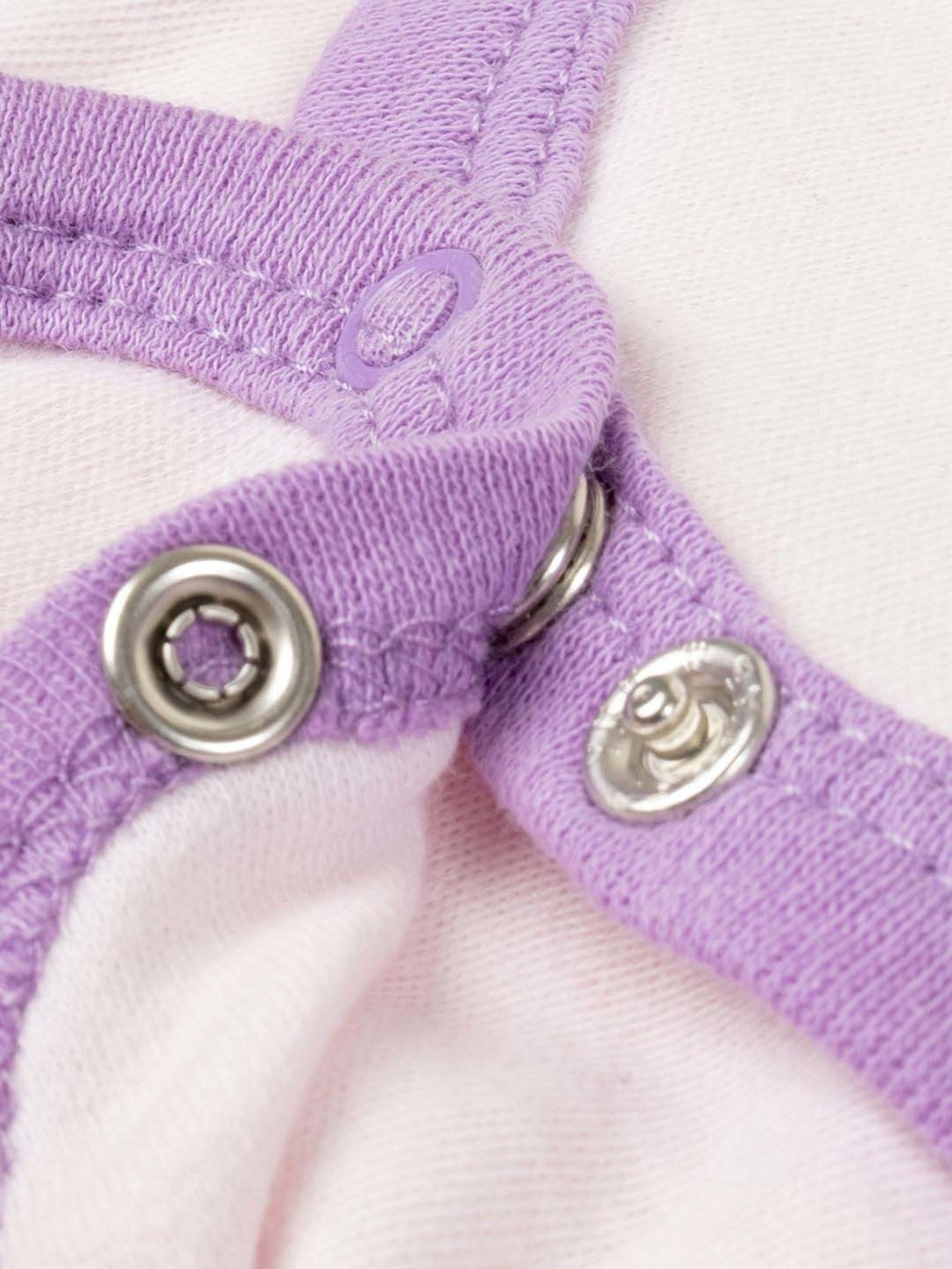 Baby Moo Kids Purple & White Cotton Printed Bodysuit Set