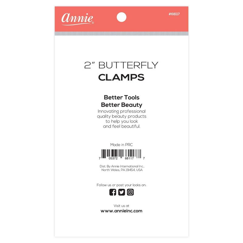 Annie Butterfly Clamps - 2" - 12ct
