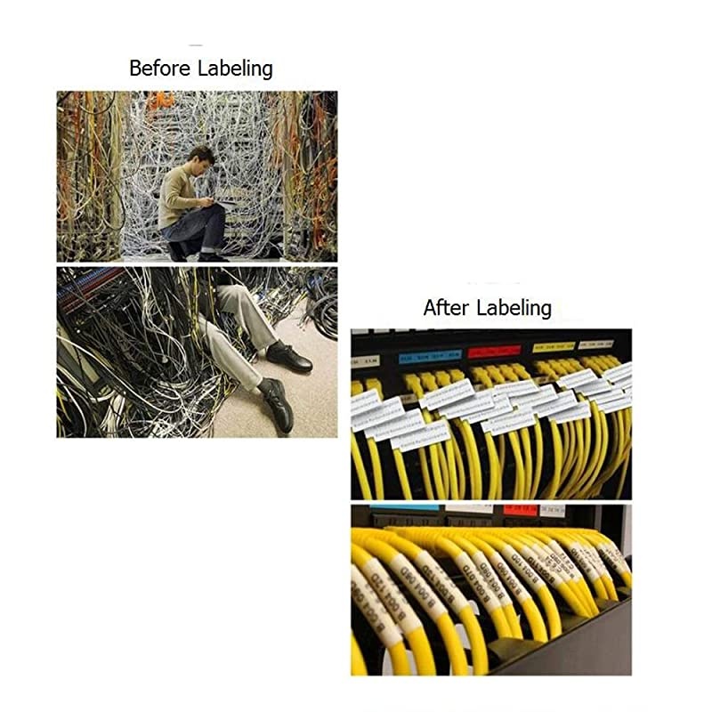 Pack Compatible Label Tape Replacement for DYMO Rhino 18444 Tapes Industrial Permanent Vinyl Label Tapes 12mm Black on White 12 inch x 18 feet Compatible with DYMO Rhino 200 4200 Label Maker