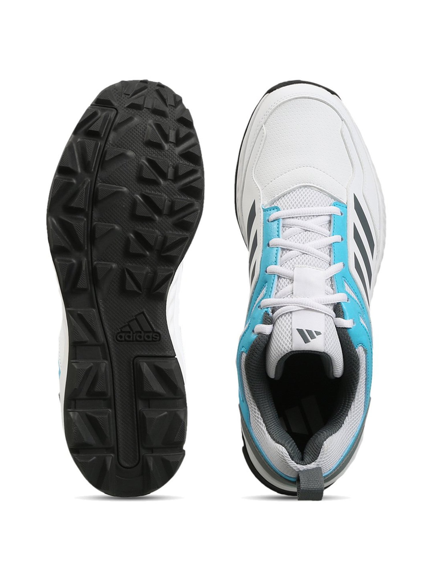 Adidas Men's Cri Rise V2 White Cricket Shoes