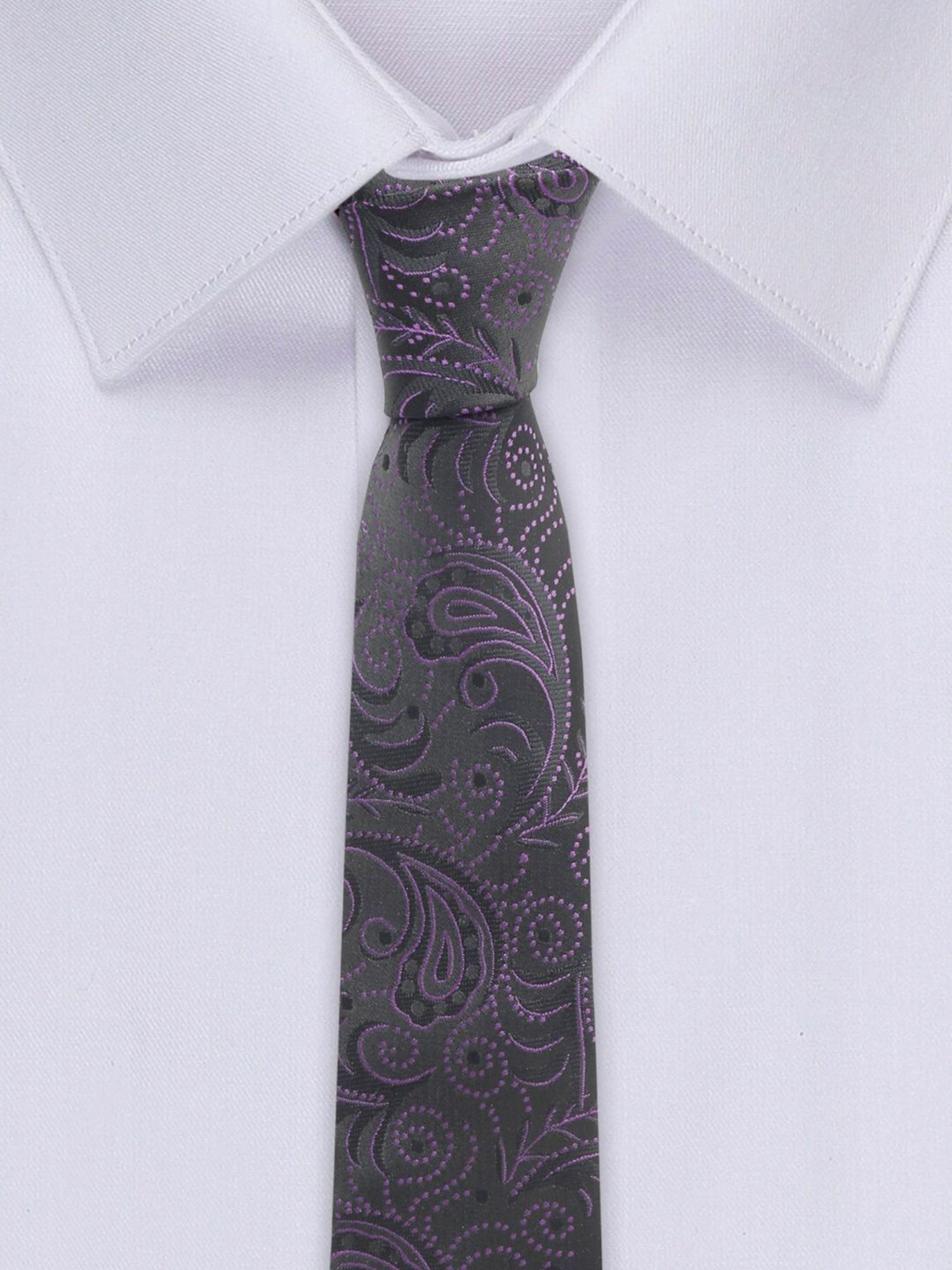 Louis Stitch Black Embroidered Necktie Gift Set - Set of 5