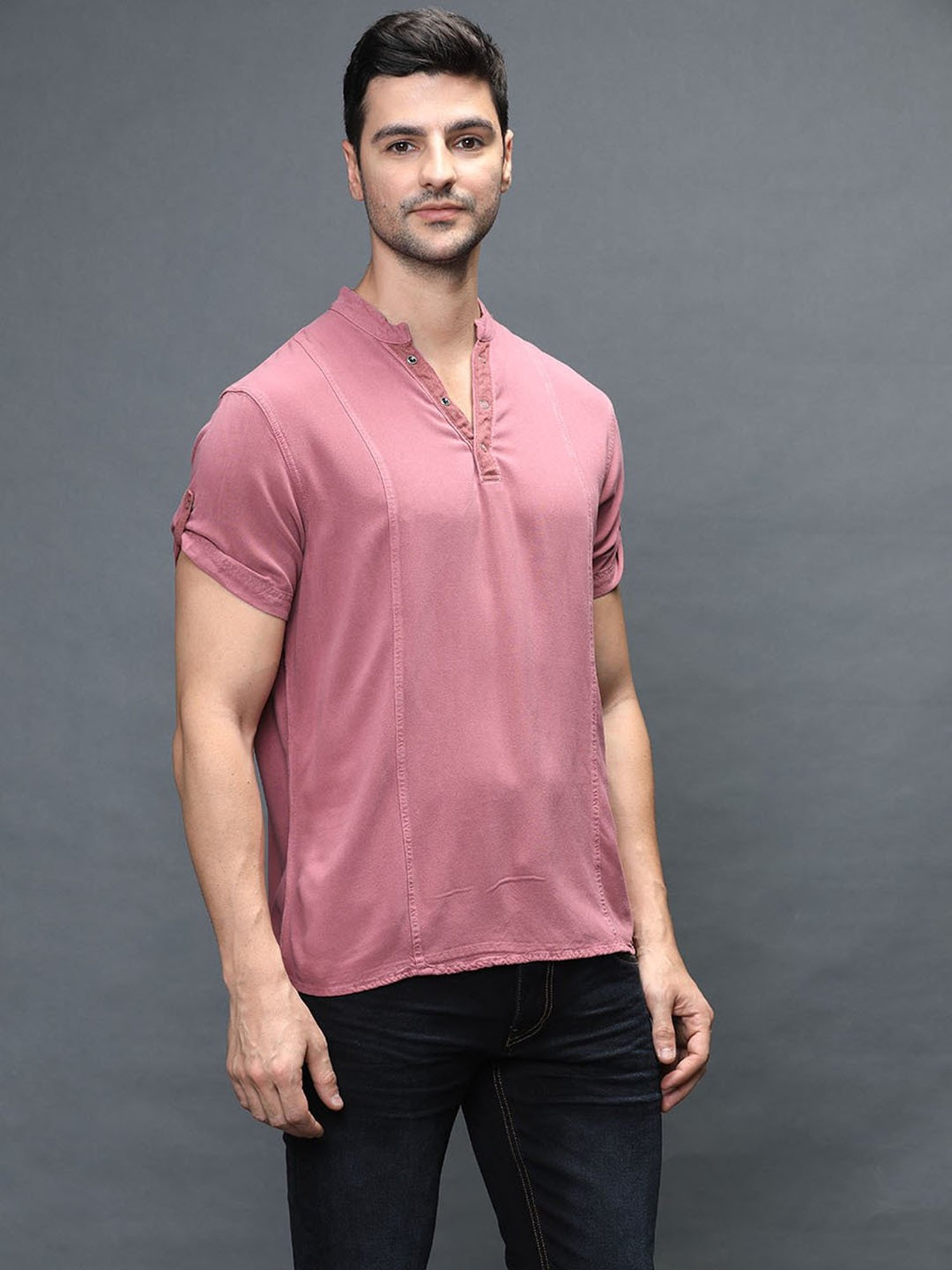 Identiti Peach Slim fit Shirts