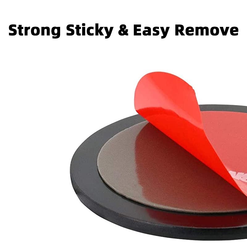 Dashboard Adhesive Mounting Disk Circular Adhesive Sticky Suction Cup Base Adapter Plate for Car Dash Cam Garmin Tomtom GPS Nav Smartphone Console Disc 2 Pcs Diameter 28 inch