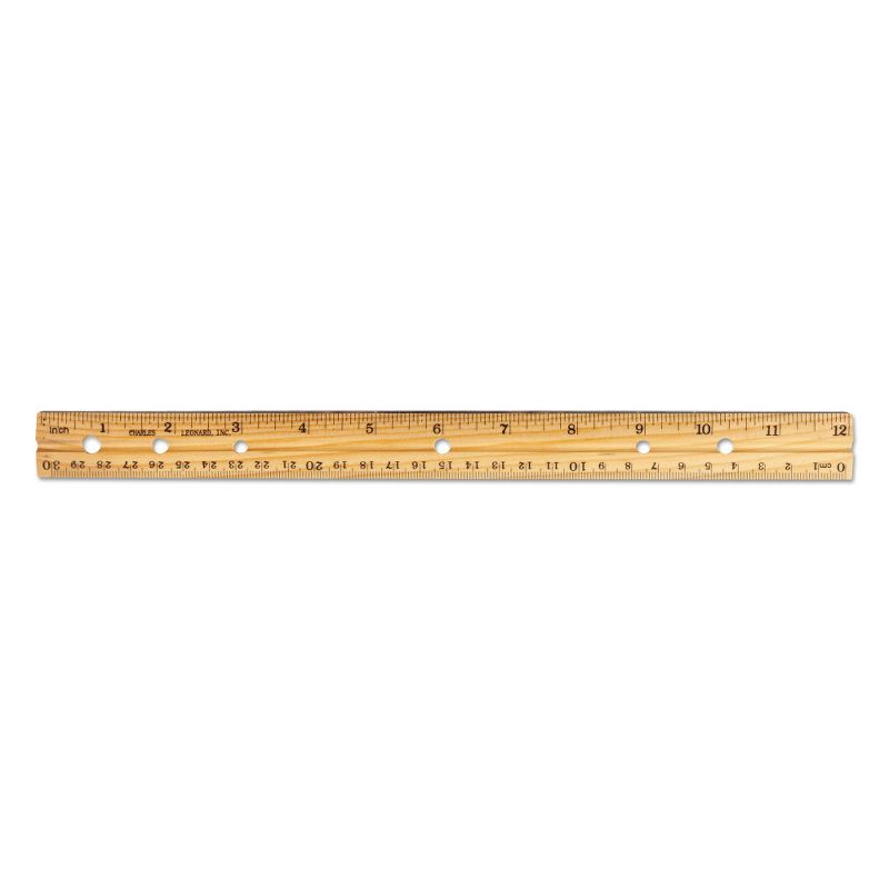36ct Beveled Ruler with Metal Edge 12" - Charles Leonard Inc.