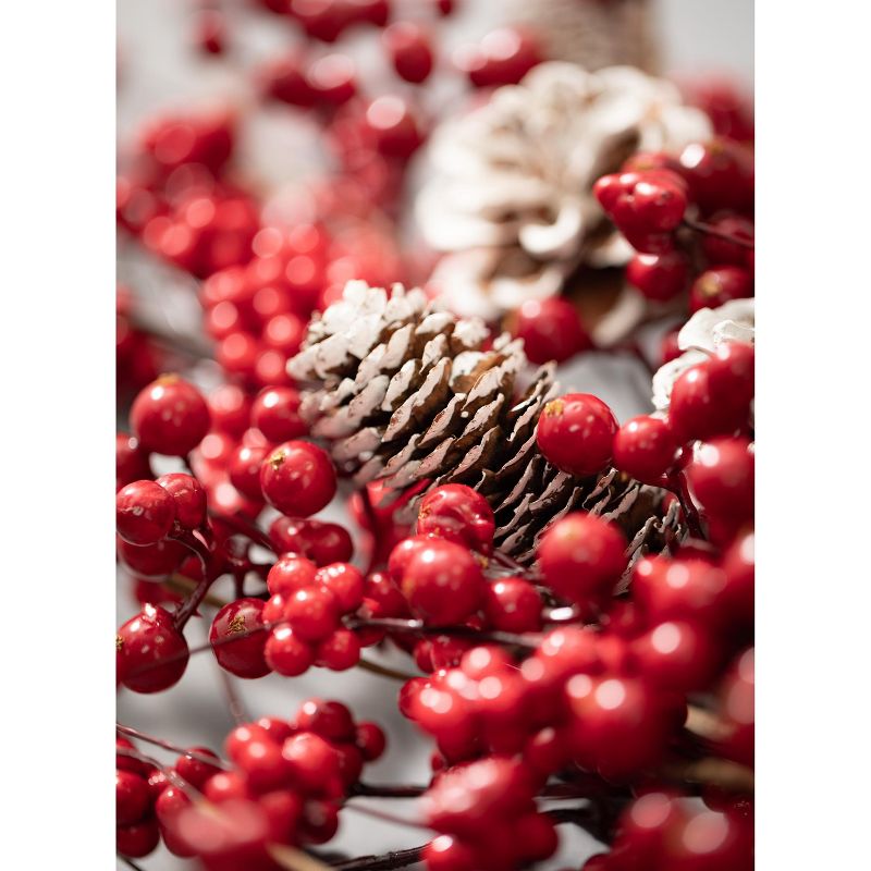 Sullivans Pinecone & Berry Artificial Swag 28"H Red