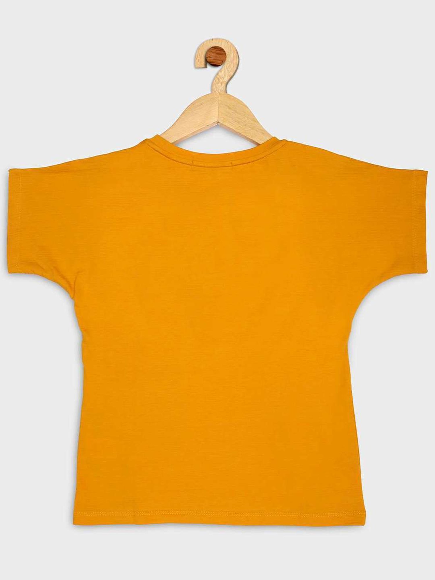 ZIAMA Kids Mustard Printed Top