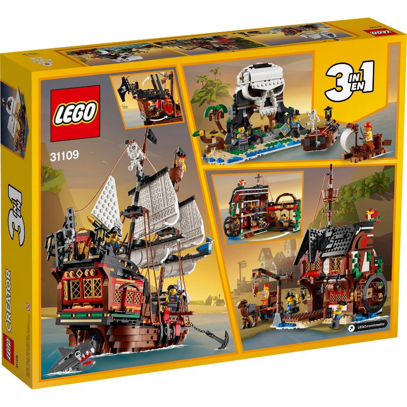 LEGO Creator 3in1 Pirate Ship Toy Model Building Kit Playset 31109