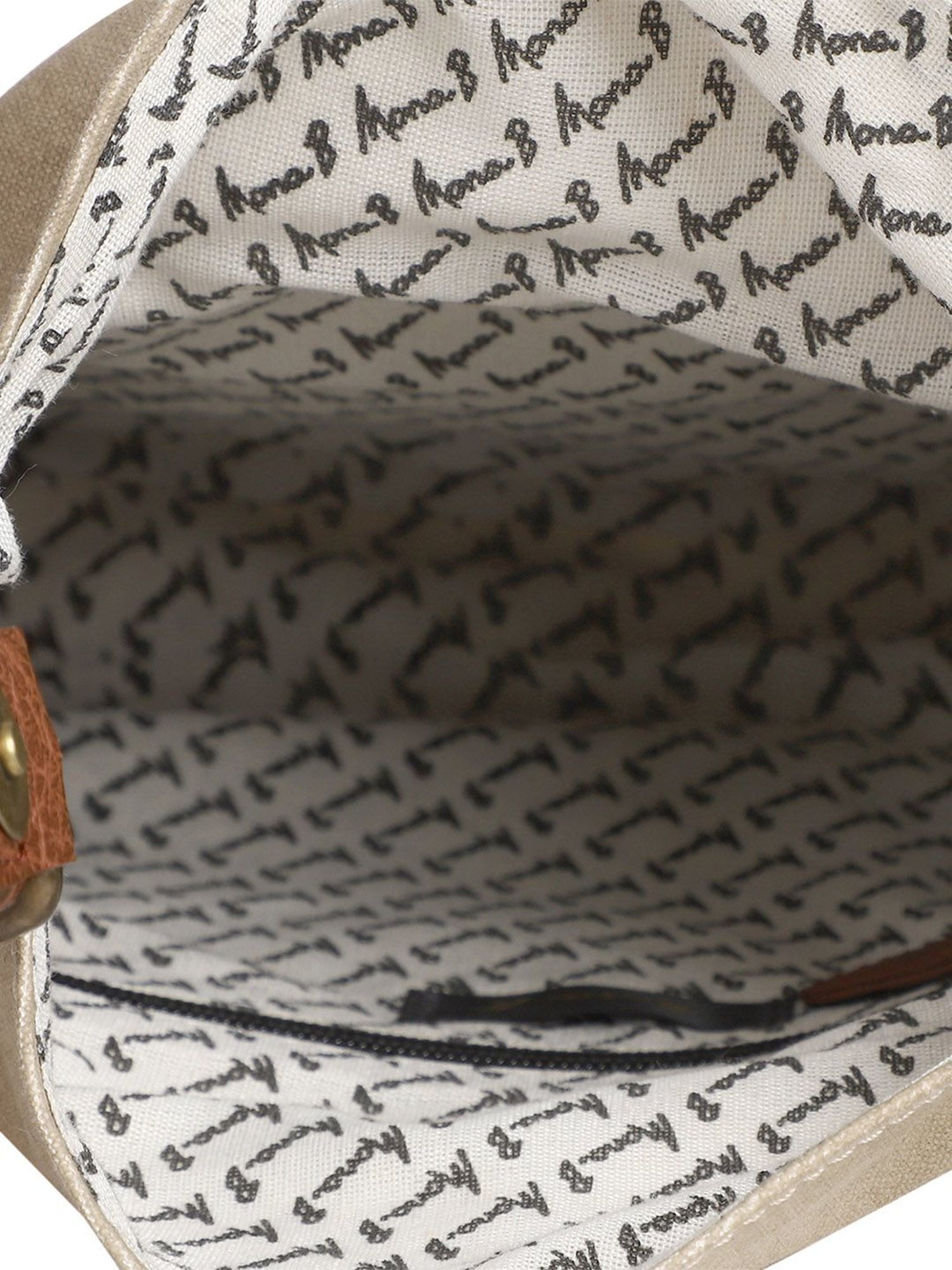 Mona B Beige Small Cross Body Bag