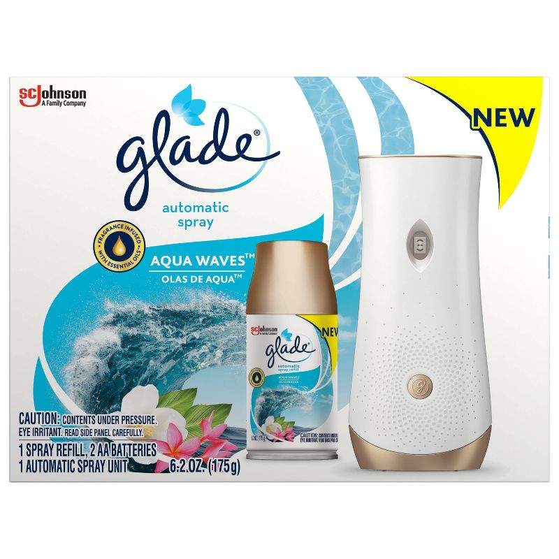 Glade Aqua Waves Automatic Spray Starter Kit - 6.2oz
