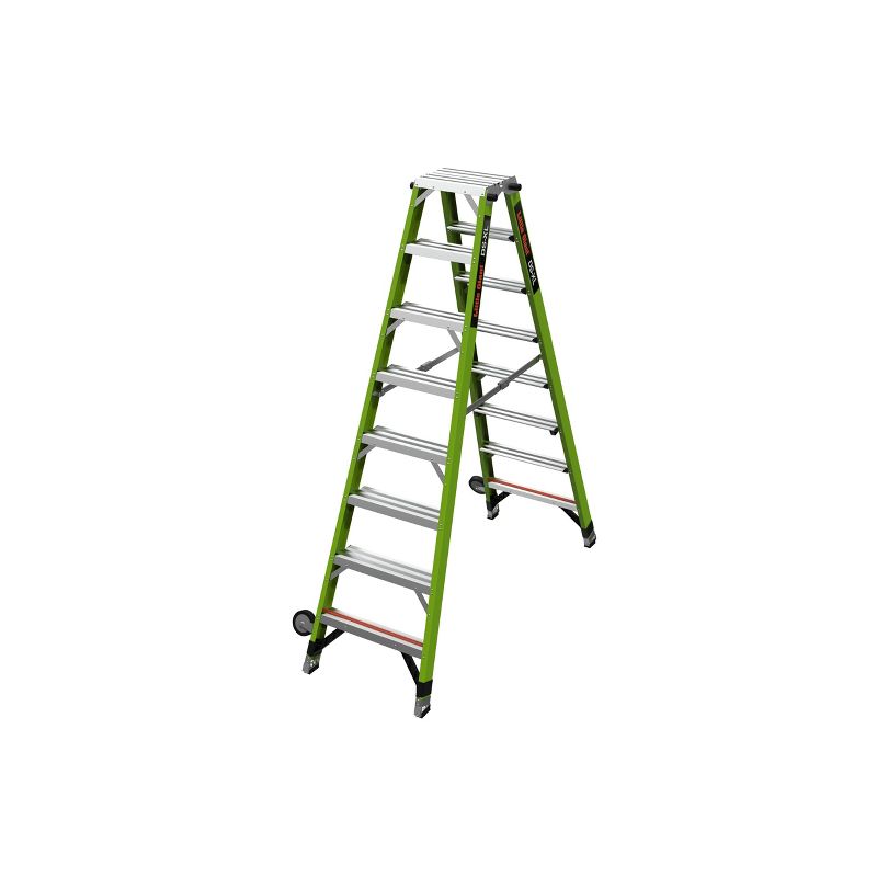Little Giant Ladder Systems 8' 375lb ANSI Type IAA rated Double-Sided Ladder Apple Green