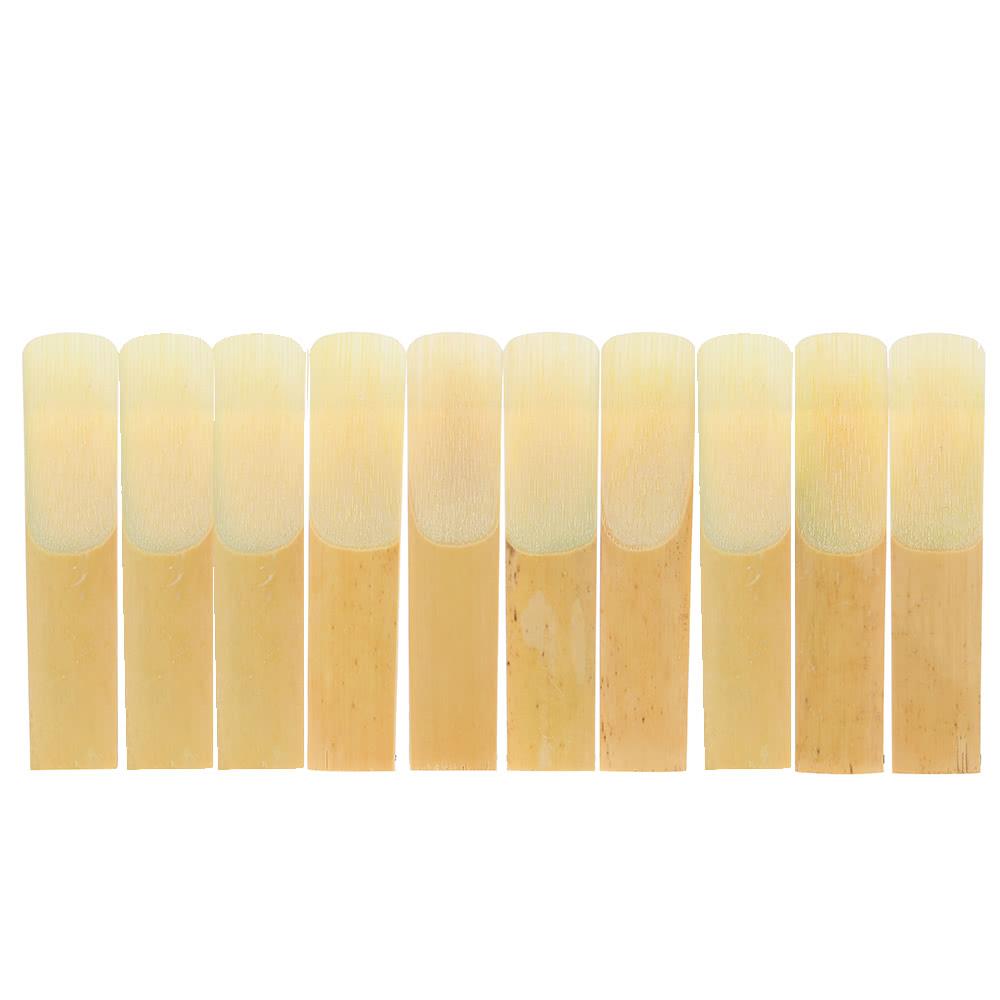 ammoon 10-pack Pieces Strength 2.5 Bamboo Reeds for Eb Alto Saxophone Sax Accessories