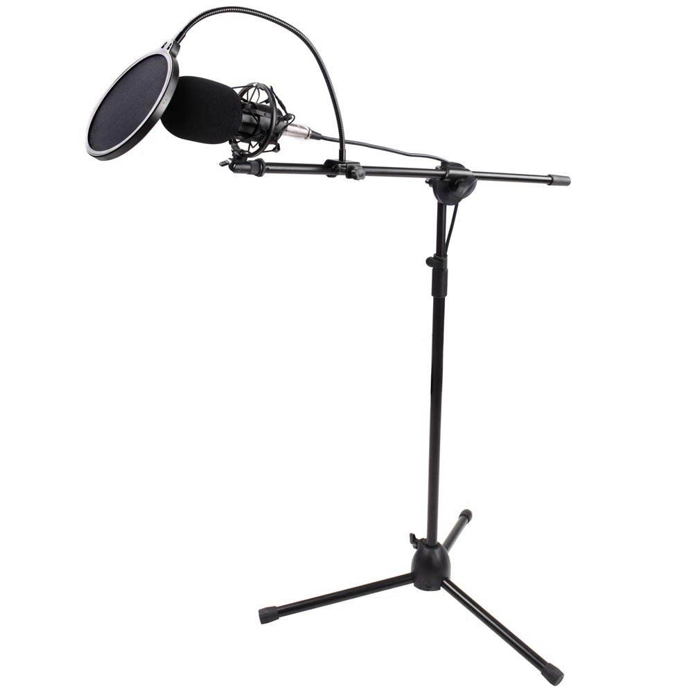 Studio Microphone Mic Wind Screen Pop Filter Mask Shield Mount Gooseneck