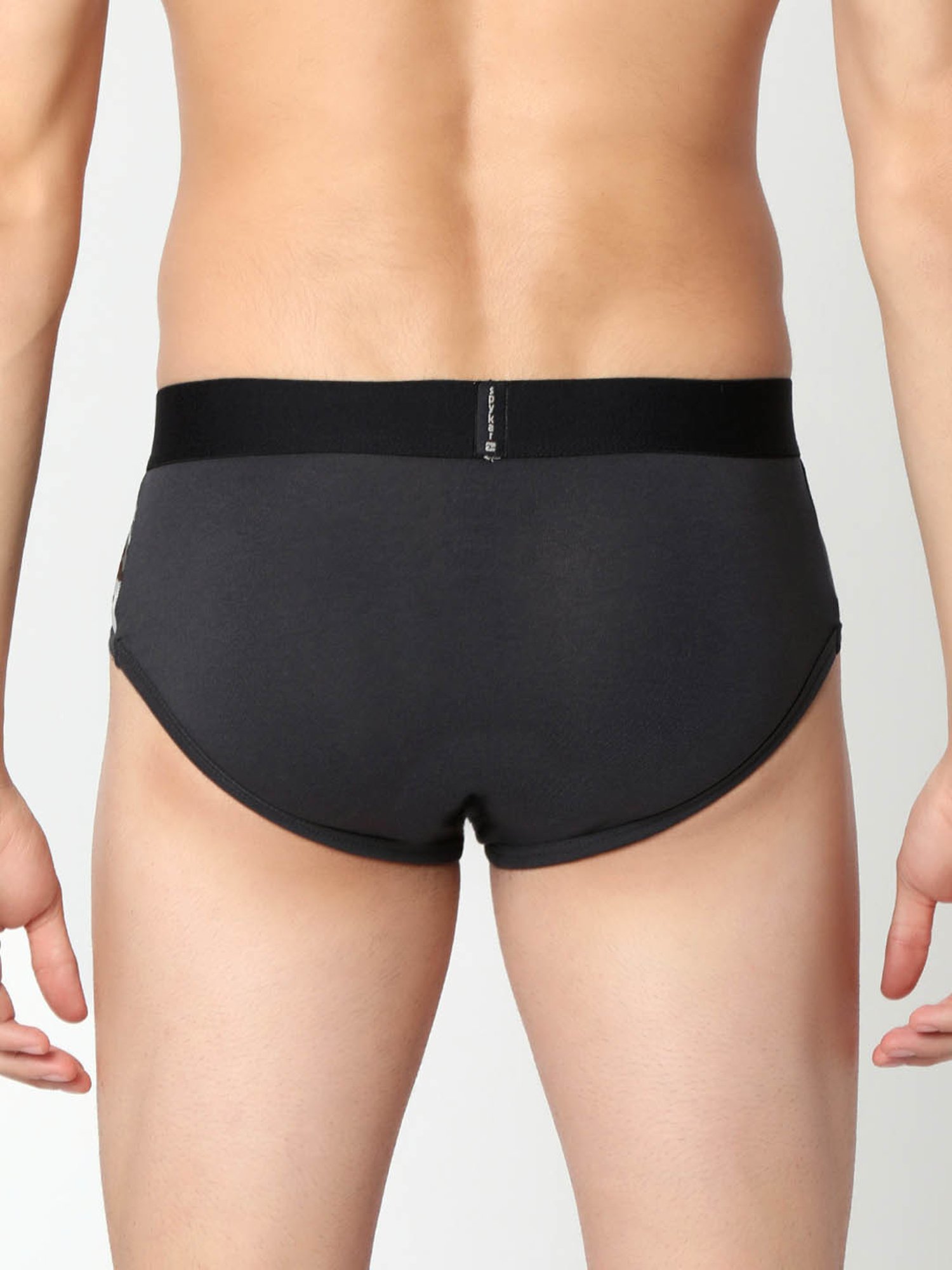 Underjeans By Spykar Multi Regular Fit Printed Briefs - Pak of 2