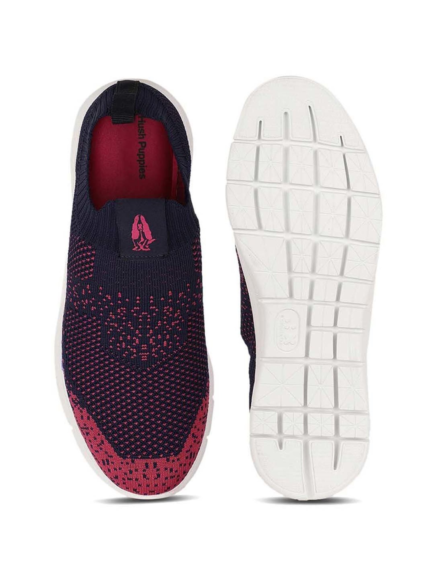 Hush Puppies by Bata Women's Navy & Red Walking Shoes