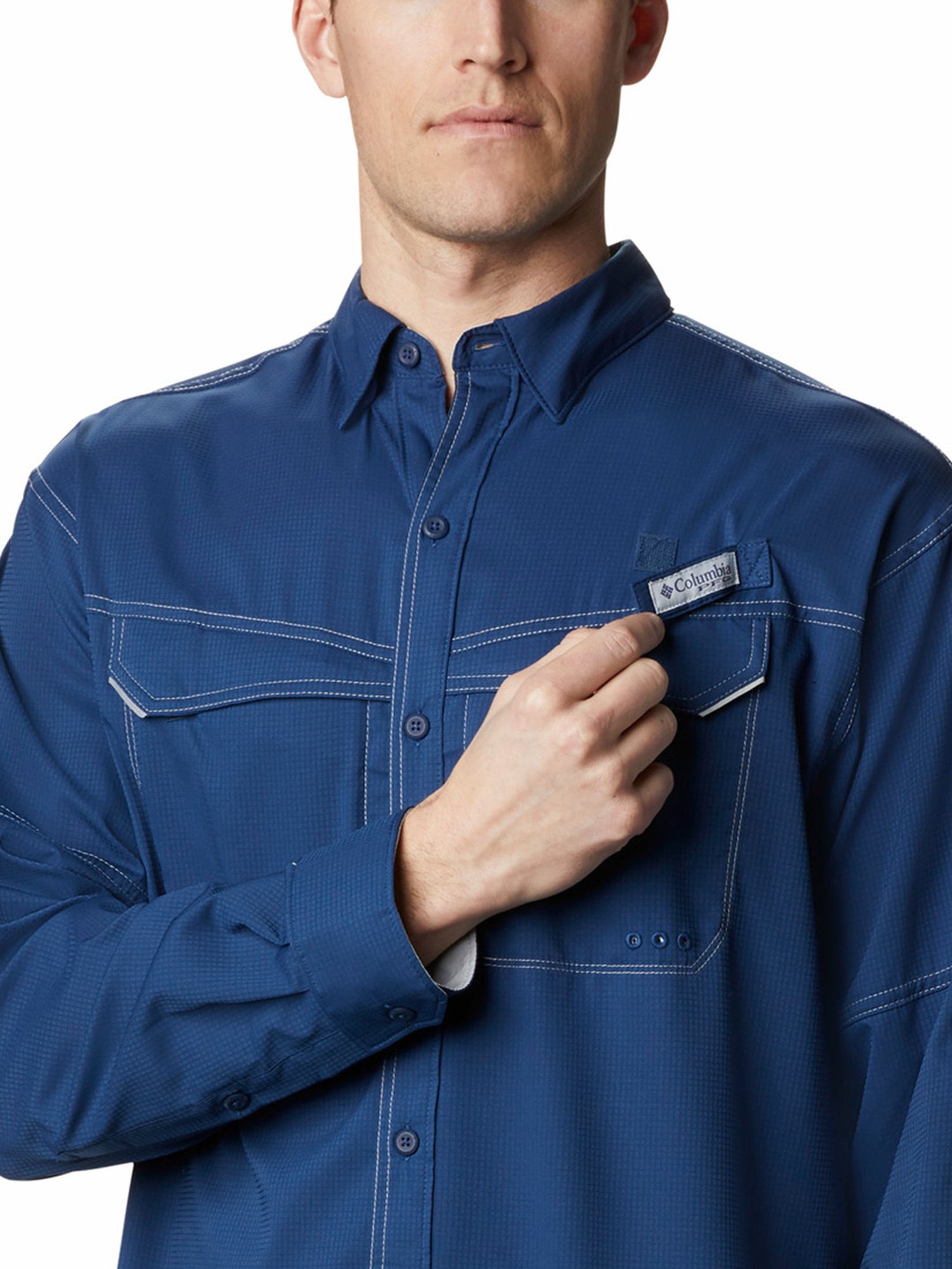 Columbia Blue Regular Fit Low Drag Offshore Shirt