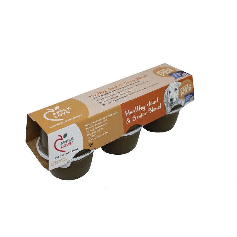 AppleLove Wet Dog Food Supplement Healthy Joint & Senior Blend - 4oz/6ct Pack