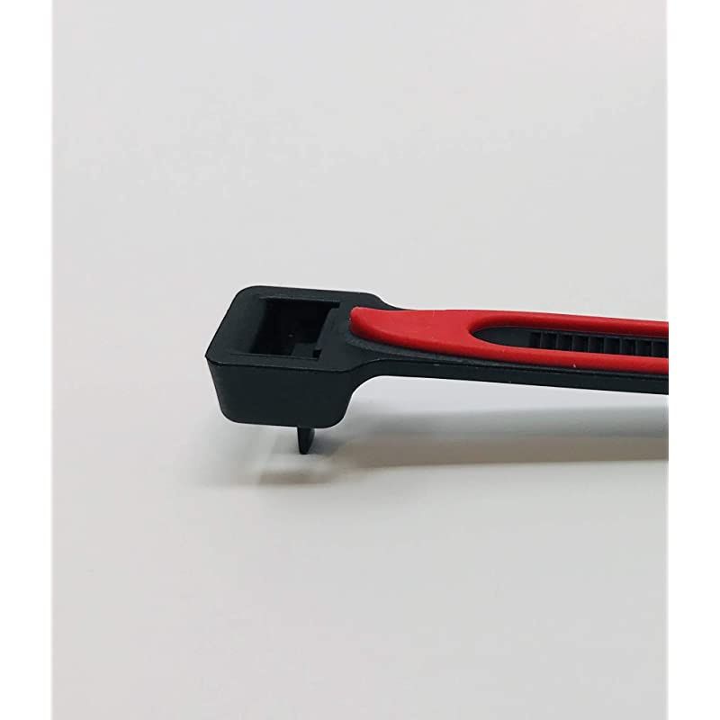 Rubber Lined Releasable HeavyDuty Zip Ties UV Rated 8 Inch Reusable Black Nylon Zip Ties Assorted Colors Blue Red Orange  100 Red