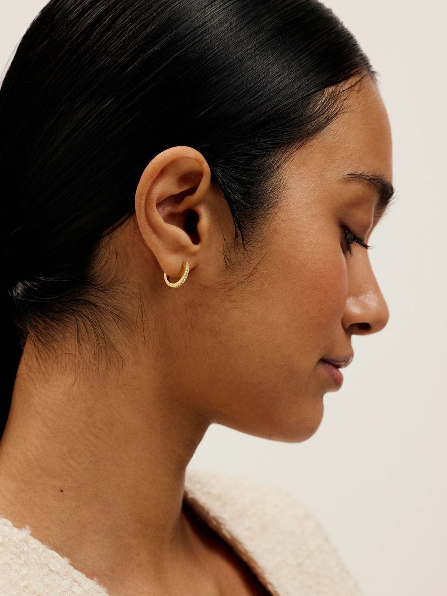 Ted Baker HEPLIE: Crystal Hoop Earrings (14mm)