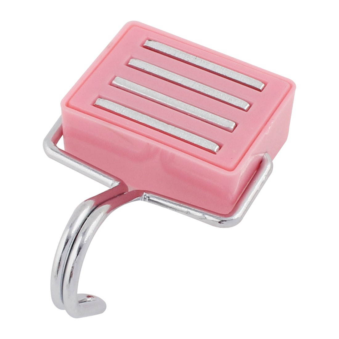 Office Kitchen Bathroom Magnetic Cooking Utensil Clothes Towel Hook Hanger Pink