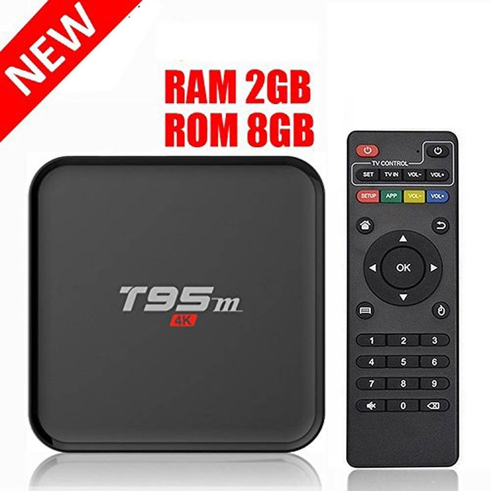 HONGYU T95M 2G/8G Android 6.0 Smart TV Box Amlogic S905X Quad Core with 2.4G Wifi 100M Ethernet LAN 4K Ultra HD 3D OTT TV Media Player