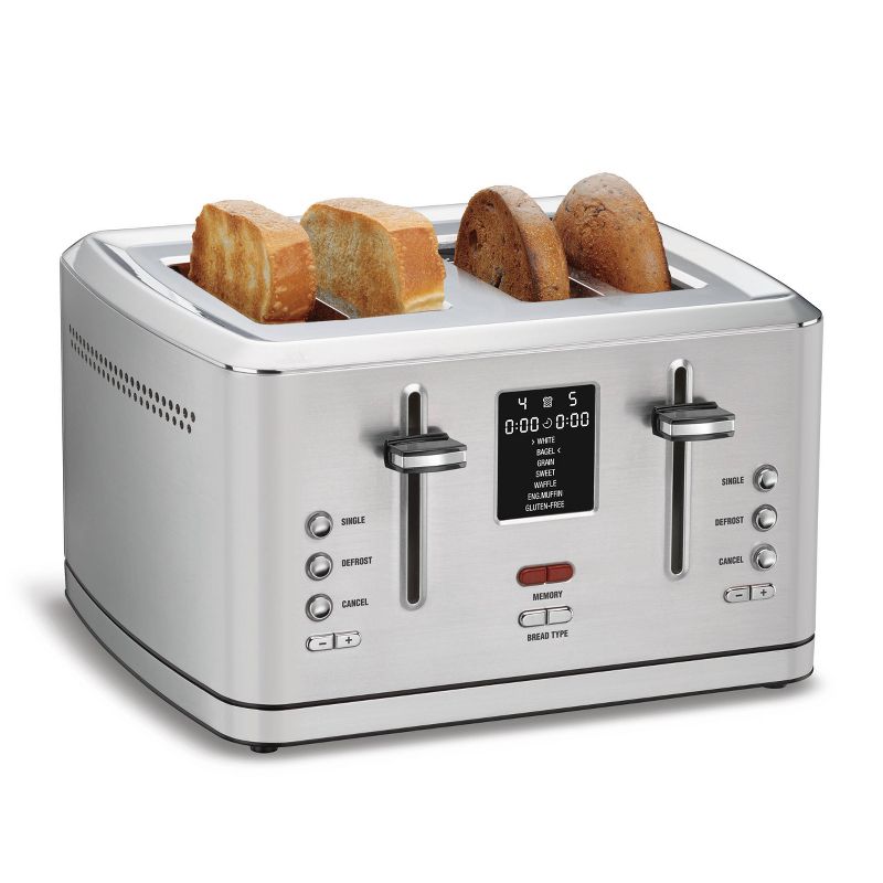 Haden Dorset 2-Slice Wide Slot Stainless Steel Countertop Retro Toaster with Adjustable Browning Control, Red