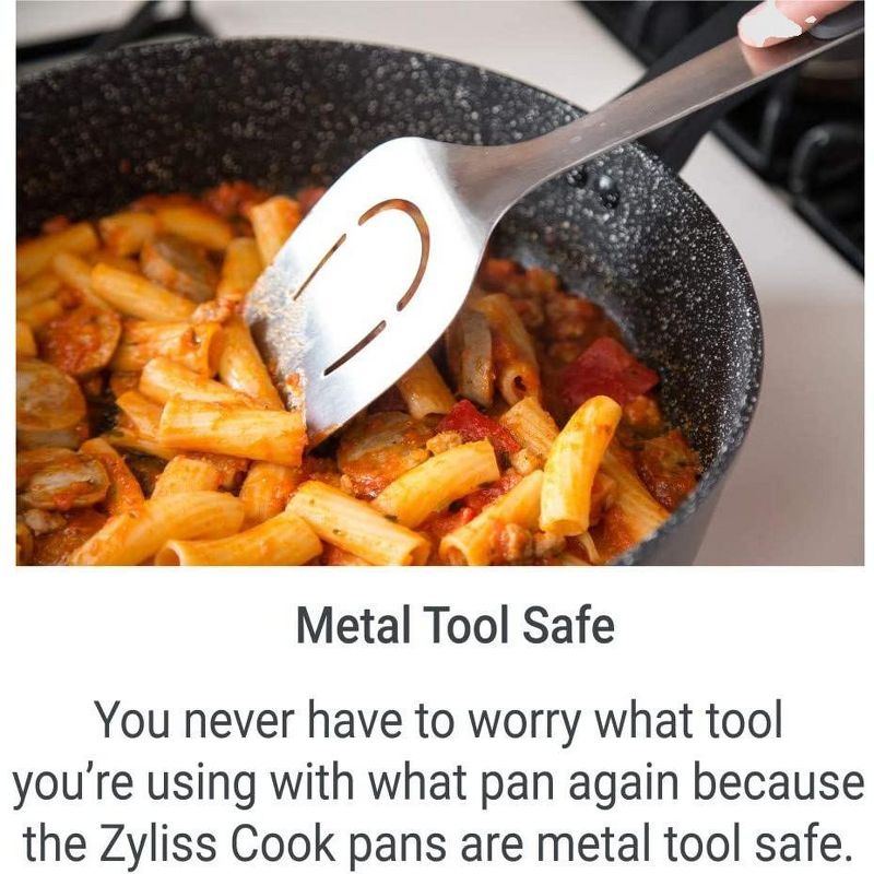 ZYLISS Cookware 8" and 11" Nonstick Fry Pan Set - Oven, Dishwasher, Induction and Metal Utensil Safe Cooking - Heavy Duty Forged Aluminum with Sturdy Riveted Handle (2 Piece Set)