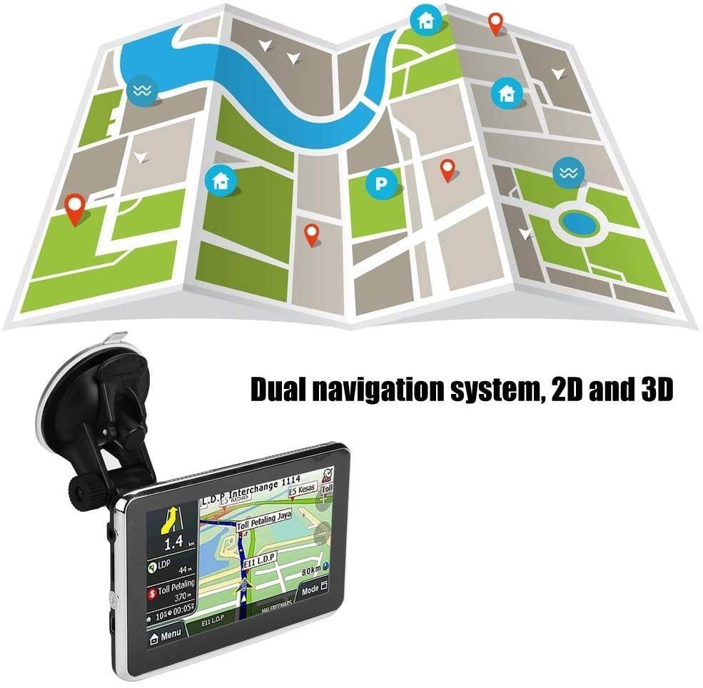 Keenso Universal 5 Inch Touch Screen GPS Navigation System for Car Truck 256MB 8GB MP3 FM Europe Map/Lifetime Maps/Live Traffic/Live Parking/Driver Alerts/Automatic Voice