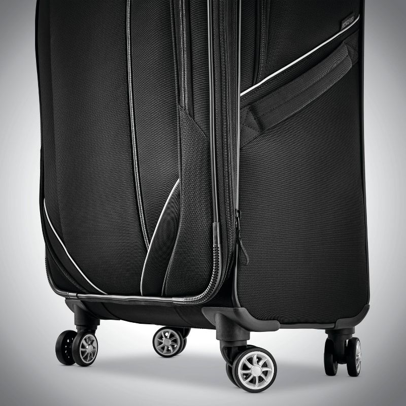 American Tourister 20'' Zoom Turbo Softside Spinner Suitcase - Black