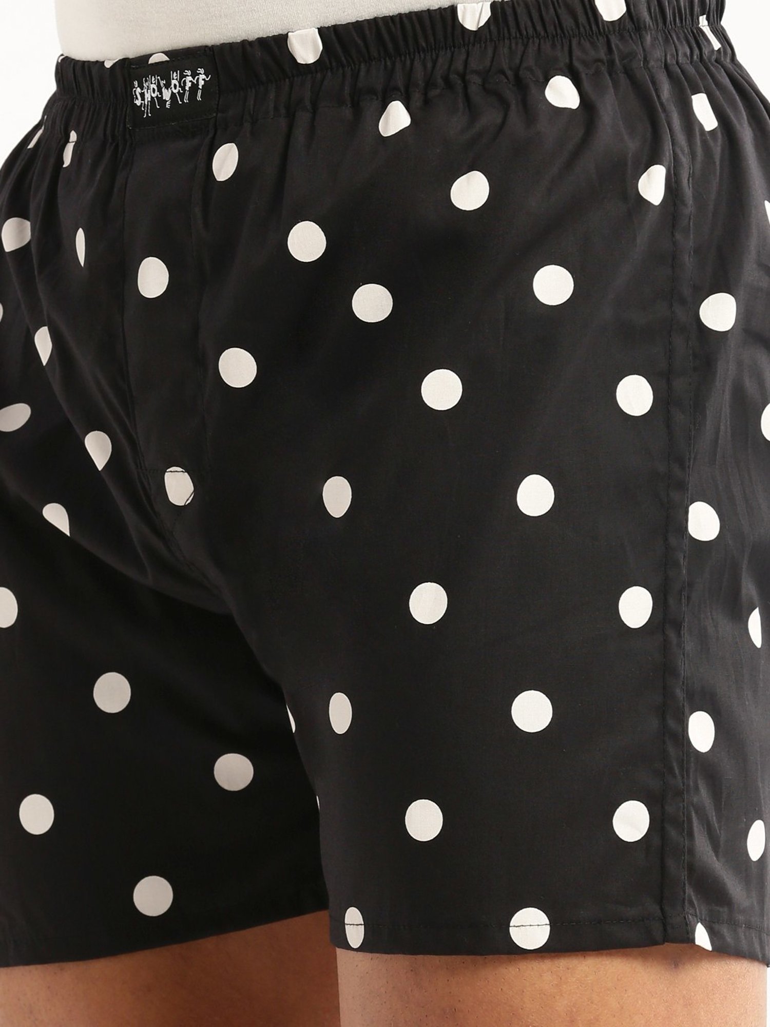 SHOWOFF Black Slim Fit Printed Boxers