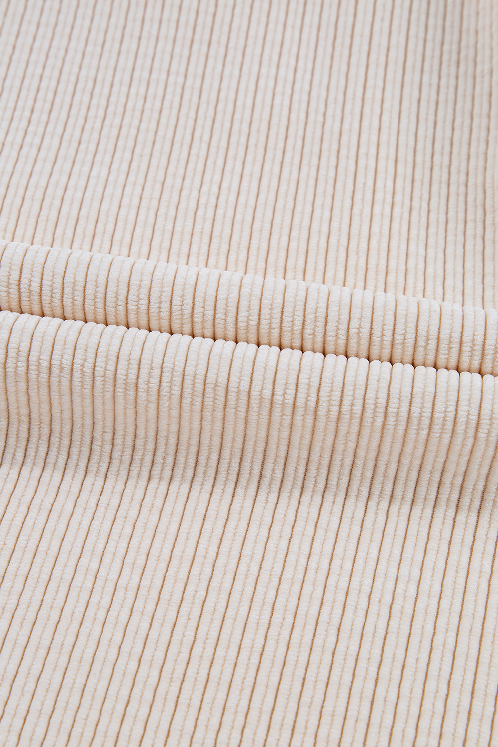 Oatmeal Textured Flap Pockets Buttoned Plus Size Shacket