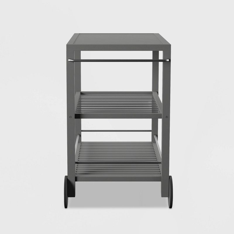 Slat Top Serving Cart - Gray - Apollo Outdoor