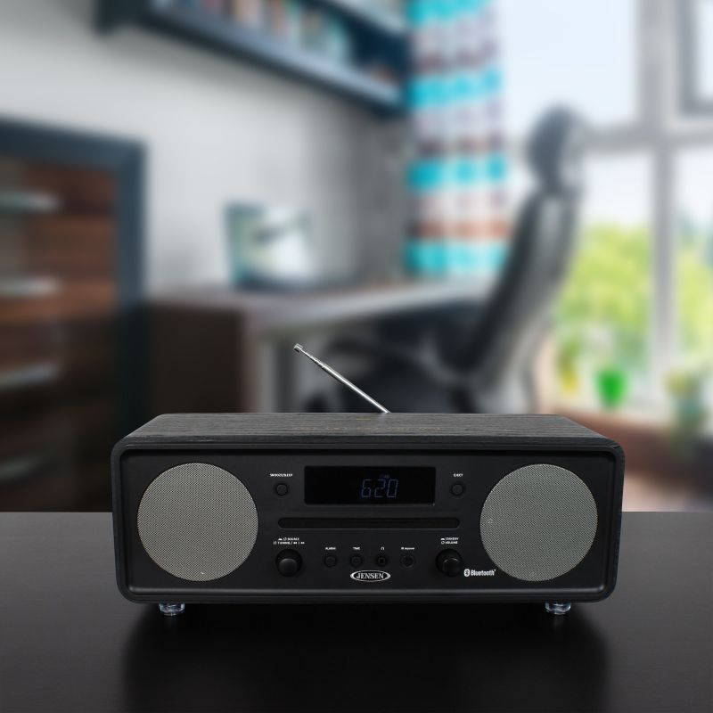 JENSEN JBS-600 Bluetooth Digital Music System with CD Player,Black