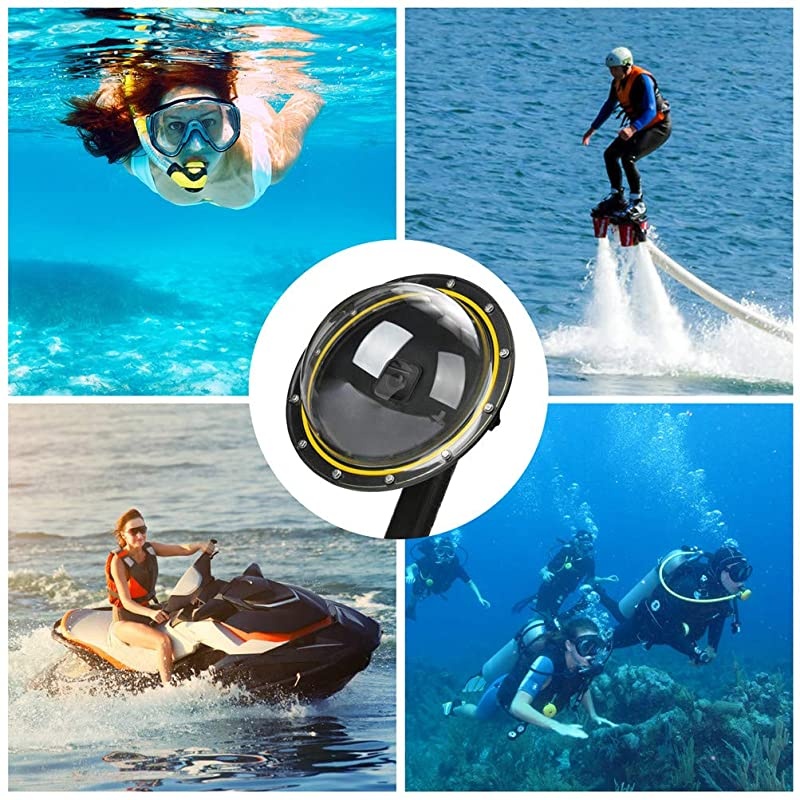 Port for GoPro Hero 8 Black Diving Transparent GoPro Lens Waterproof Housing with Floaty Hand Grip Underwater Case for GoPro Accessories for GoPro Hero Eight