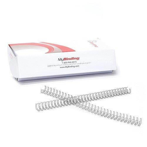 Silver 9/16" 3:1 Pitch Twin Loop Wire - 50pk MyBinding W916SV Silver
