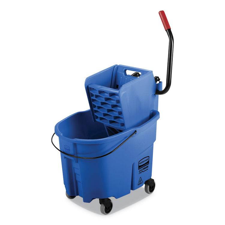 Rubbermaid&reg; Commercial WaveBrake 2.0 Bucket/Wringer Combos, Side-Press, 35 qt,
