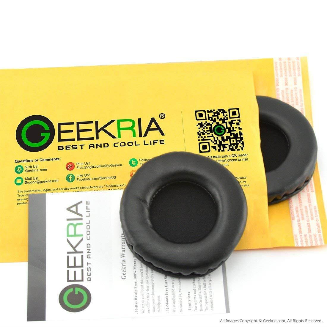 Geekria Earpad for TECHNICS RP-DH1200 DJ, SONY MDR-V700, Z700, V700DJ, ATH-T2, ATH-PRO700 Headphones Replacement Ear Pad / Ear Cushion / Ear Cover / Earpads Repair Parts (Black Leather)