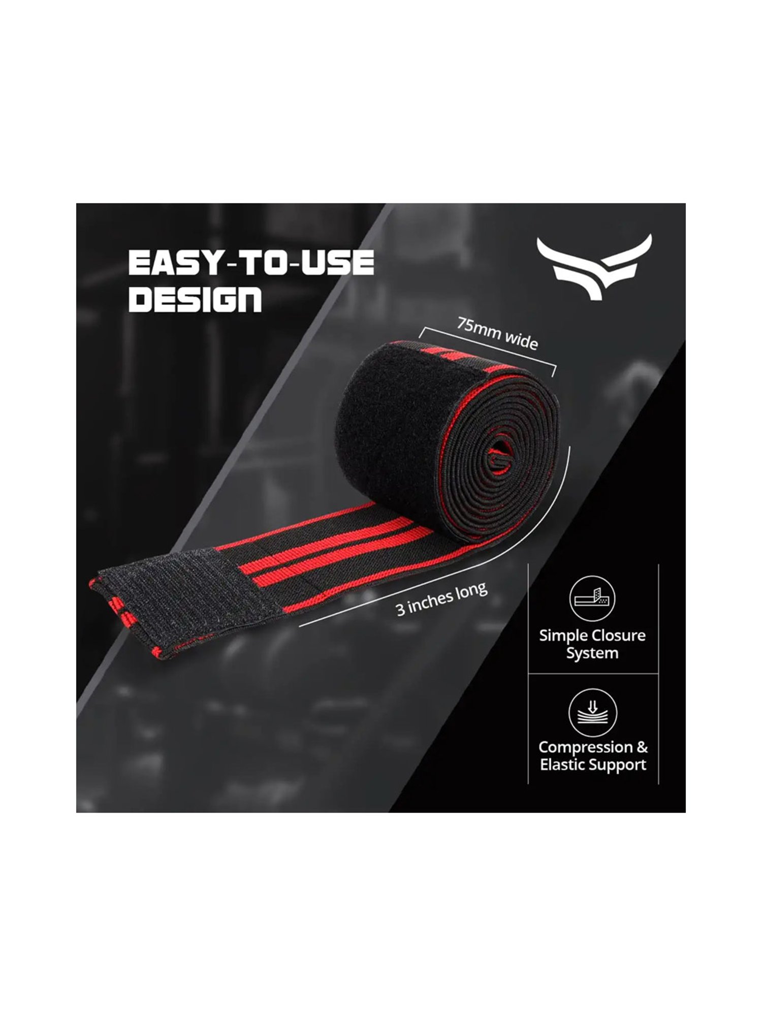 Xtrim Set of 2 Knee Wrap (Red)