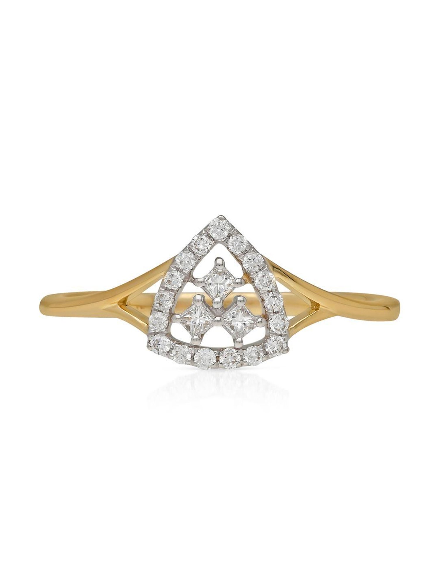 Malabar Gold and Diamonds 18k IGI Certified Diamond Yellow Gold Ring for Women