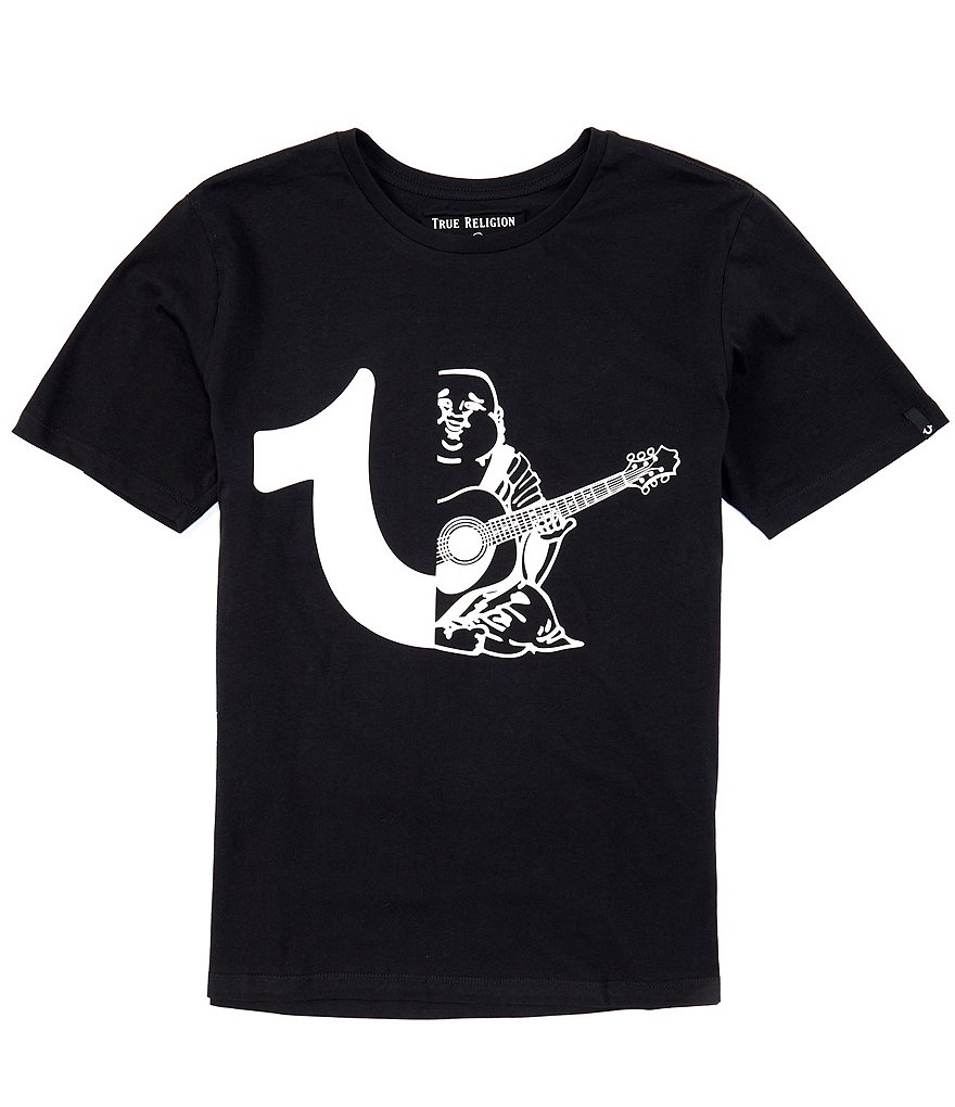 True Religion Short-Sleeve Half Logo Crew T-Shirt