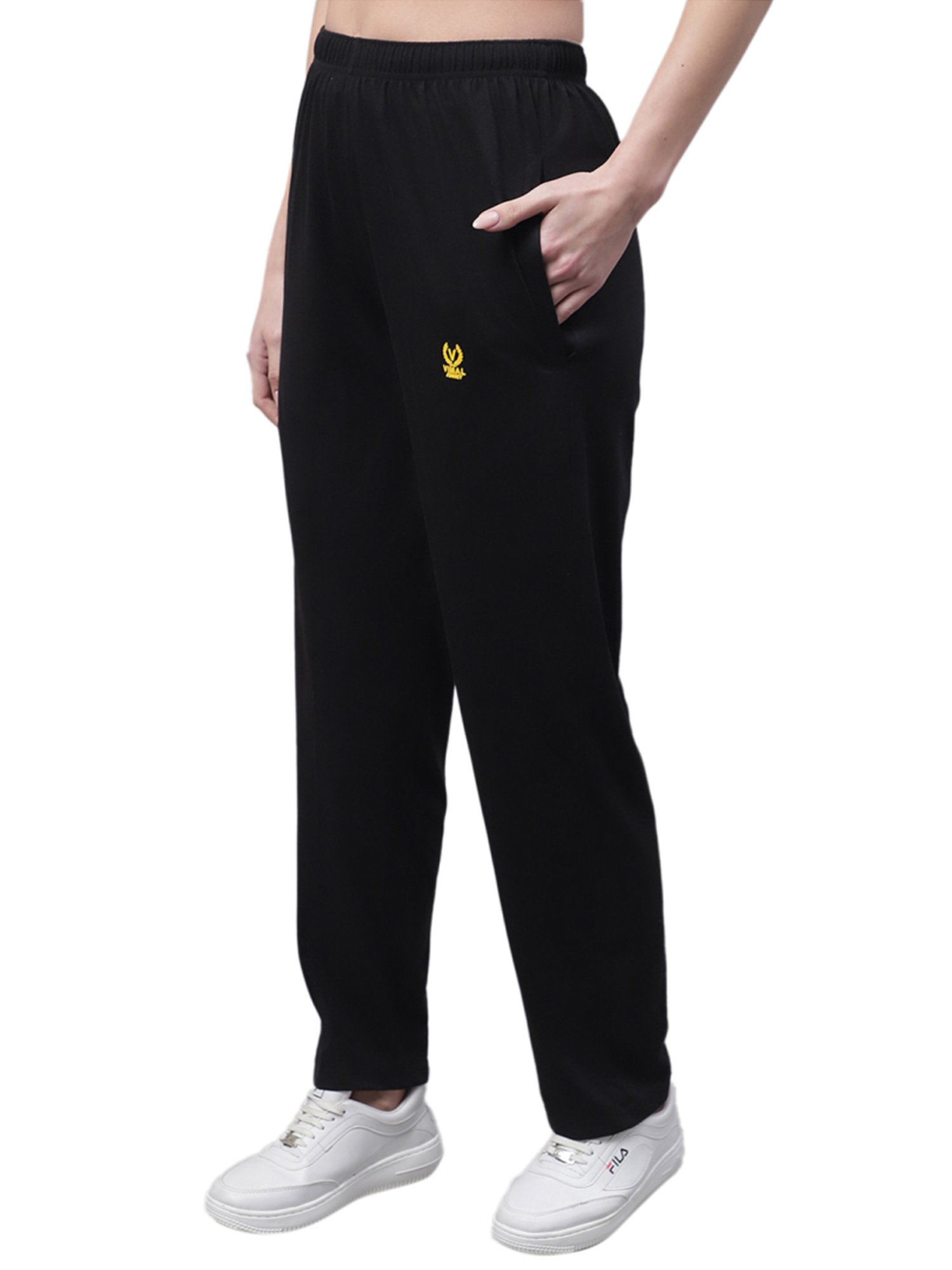 Vimal Jonney Black & Brown Cotton Track Pants - Pack Of 2