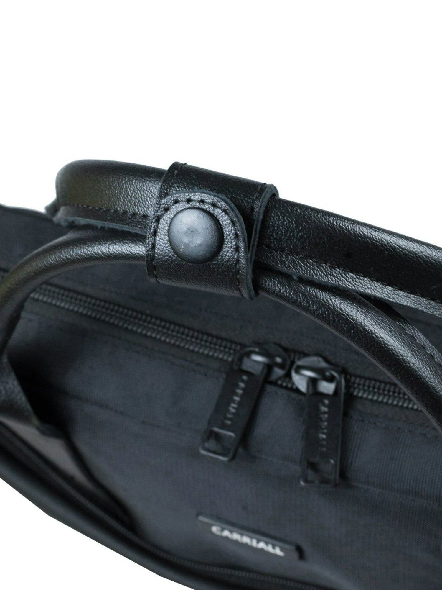 Carriall Jet Black Polyester Medium Laptop Messenger Bags