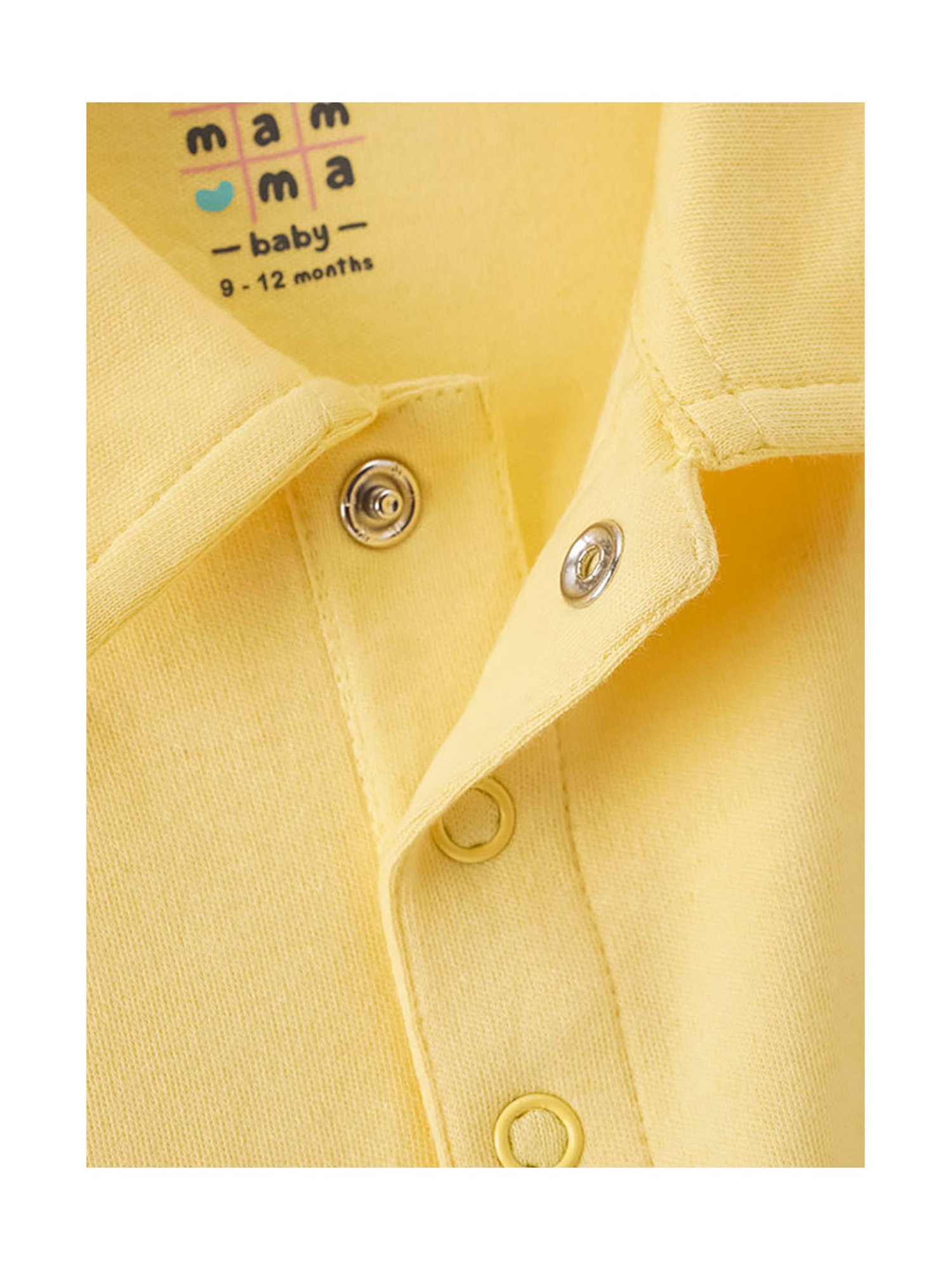 Ed-a-Mamma Baby Yellow Solid Bodysuit