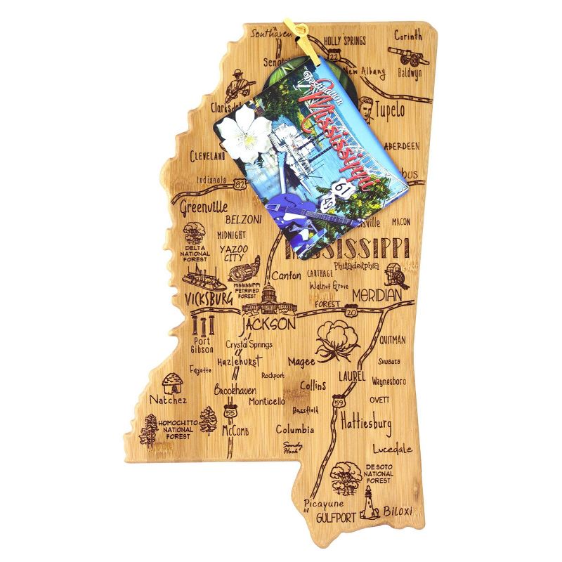 Totally Bamboo Destination Mississippi Serving and Cutting Board