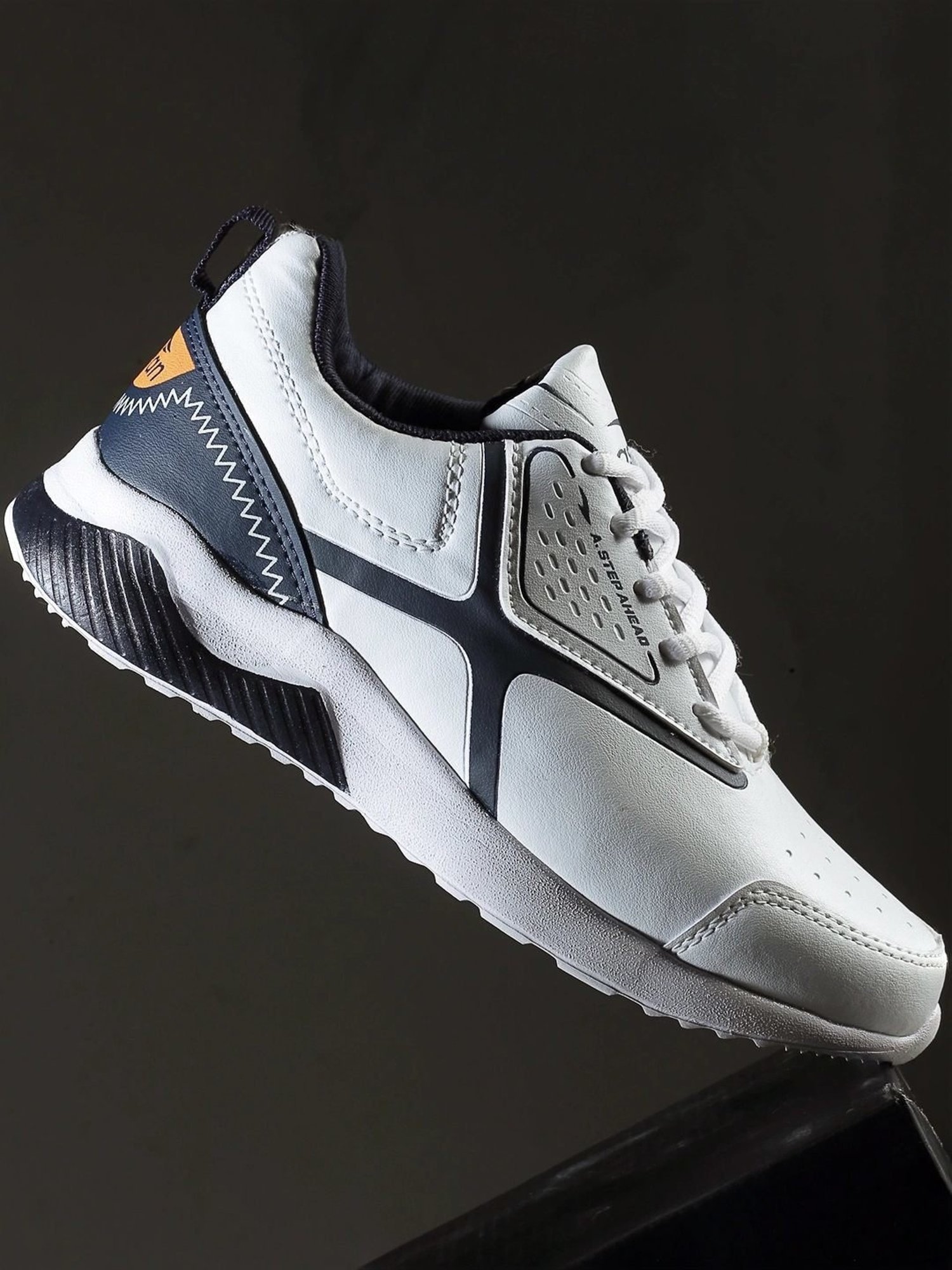 Asian Kids White Running Shoes