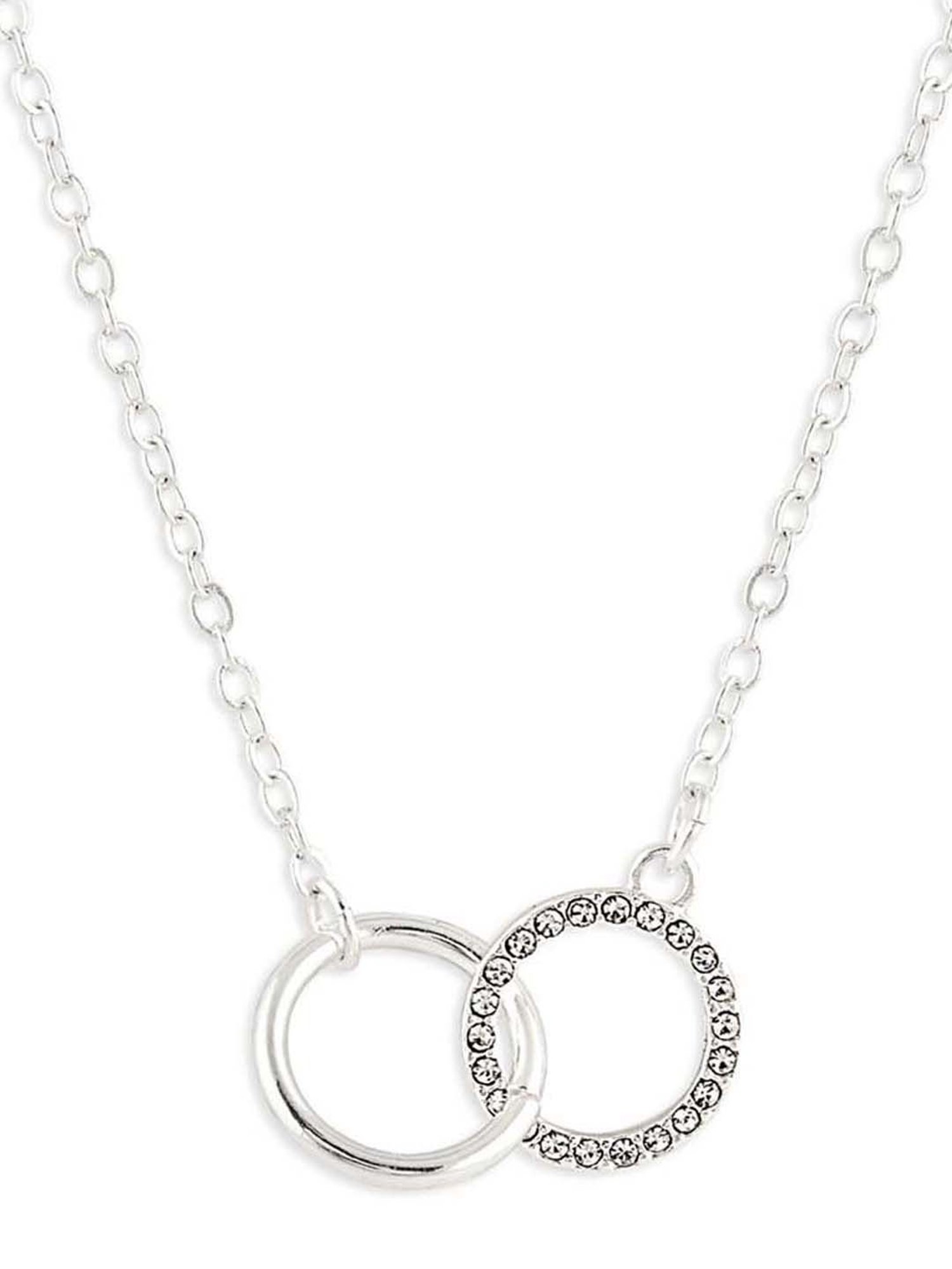 Accessorize London Women's Silver Linked Circles Pendant Necklace
