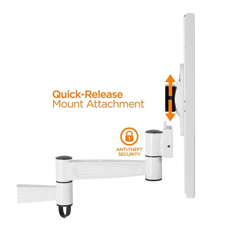 Swing Arm iPad Wall Mount | Articulating iPad Locking Stand | ContactLess iPad POS Kiosk | Secure Tablet Wall Kiosk for iPad 97 MI3774W