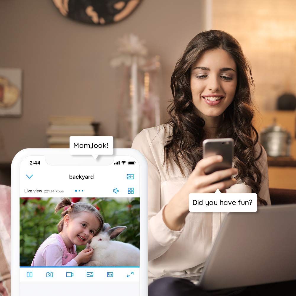 Reolink Outdoor Rechargeable Battery Security Camera Wireless 1080P HD Night Vision PIR Motion Detection 2-Way Audio, Support Google Assistant & Alexa, Cloud Storage, Argus 2E + White Solar