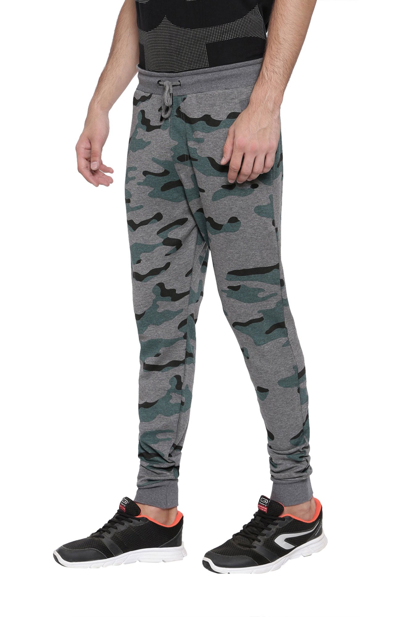 Proline Grey Comfort Fit Printed Joggers